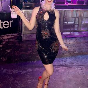 Vintage Sequined Firework Dress